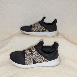 Adidas Black and Brown Slip-On Sneakers with Streamlined Design